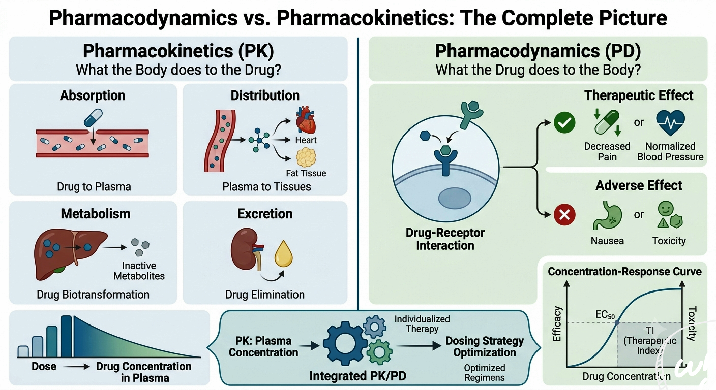 Pharmacodynamics vs. Pharmacokinetics