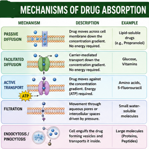Mechanisms of Drug Absorption