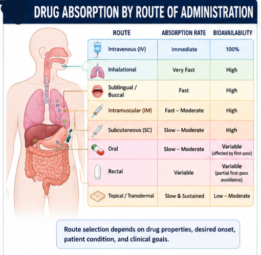 Drugs rout of Absorption