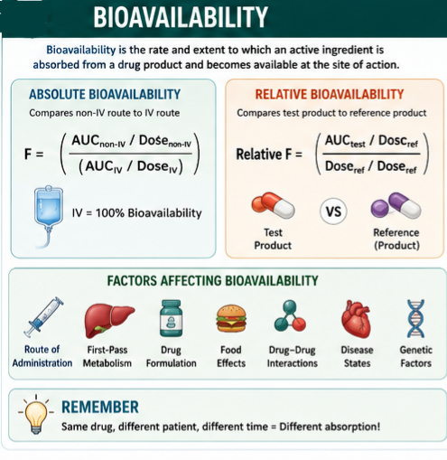 Bioavailability after Drug Absorption