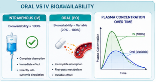 Oral vs IV Bioavailability