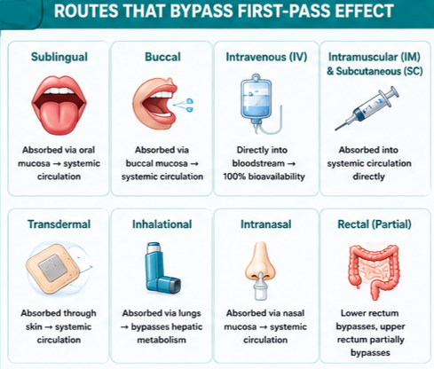 Routes That Bypass the First‑Pass Effect
