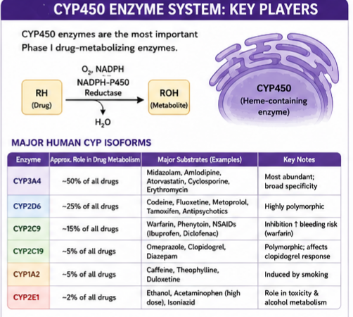 The Cytochrome P450 (CYP450) Enzyme System
