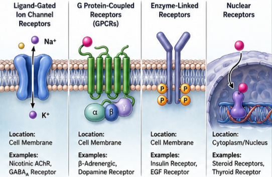 Types of Drug Receptors