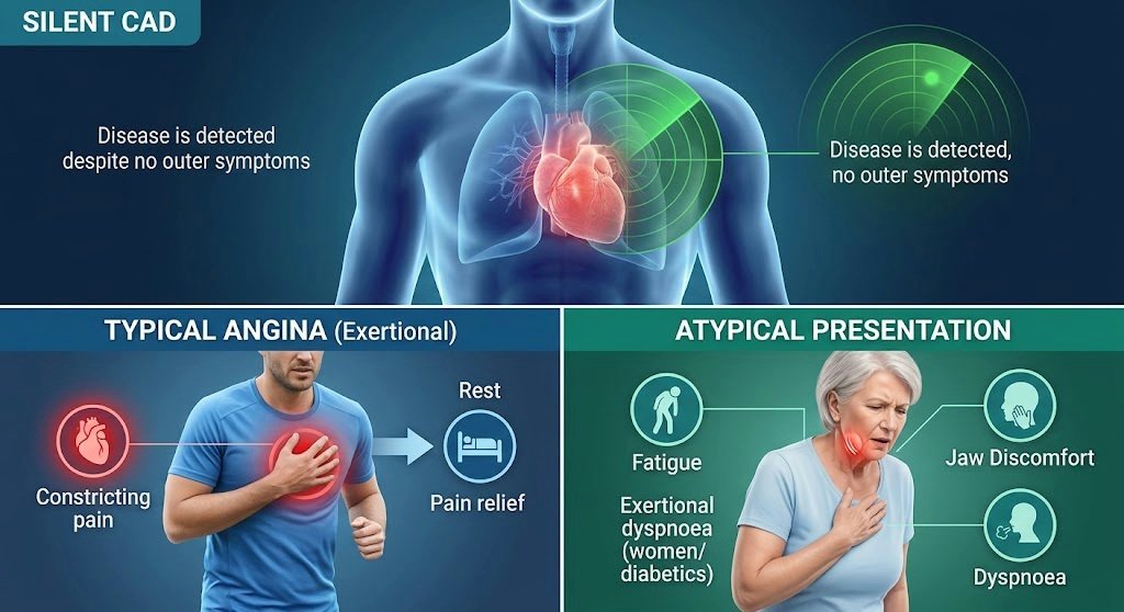 coronary artery disease diagnosis, CAD diagnosis, heart artery blockage test, coronary angiography, ECG for heart disease, coronary CT angiography, cardiac stress test,